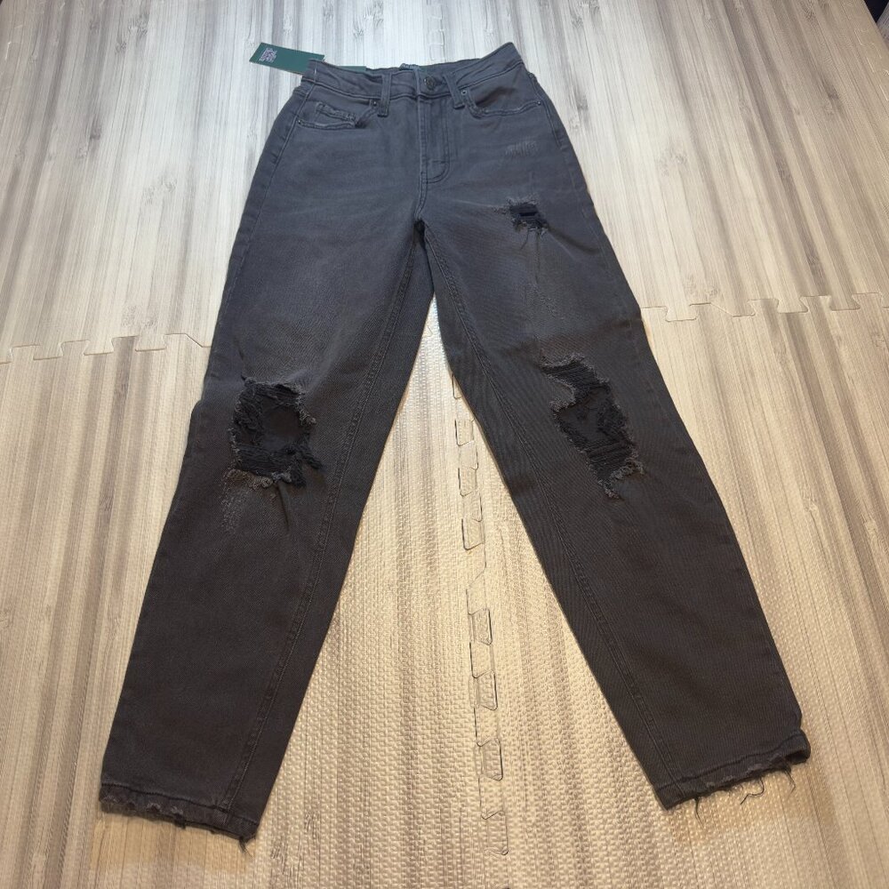 🤑NWT Wild Fable Women's Black Super High Rise Tapered Jeans